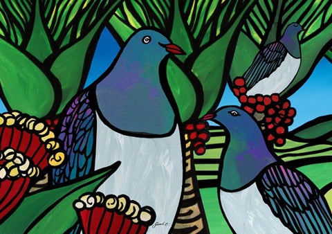 Sarah C Art Blocks  : Kereru