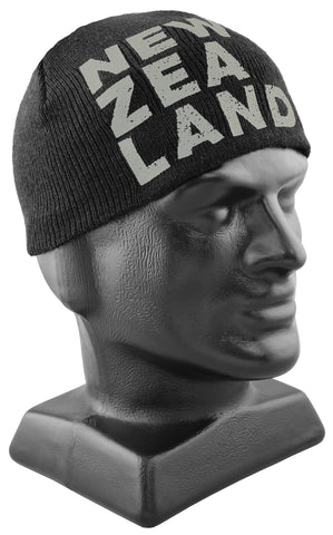 Sweet as New Zealand Block Print Beanie in Black