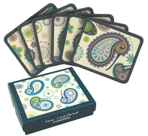 Paisley Kiwi Coaster Set