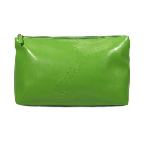 Kiwi Icons Toiletry Bag - Green NZ Map