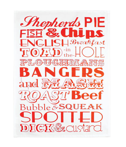 Classic Pub Grub Tea Towel