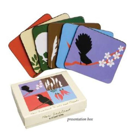 NZ Birds & Plant Coaster Set