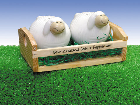 Cute New Zealand Sheep Salt and Pepper Shakers