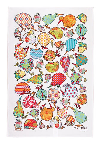 Kaleidoscope Kiwi Tea Towel