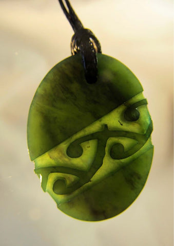 Oval Greenstone Pendant